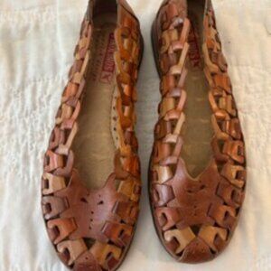 Pikolinos Woven Leather Flats Size 37